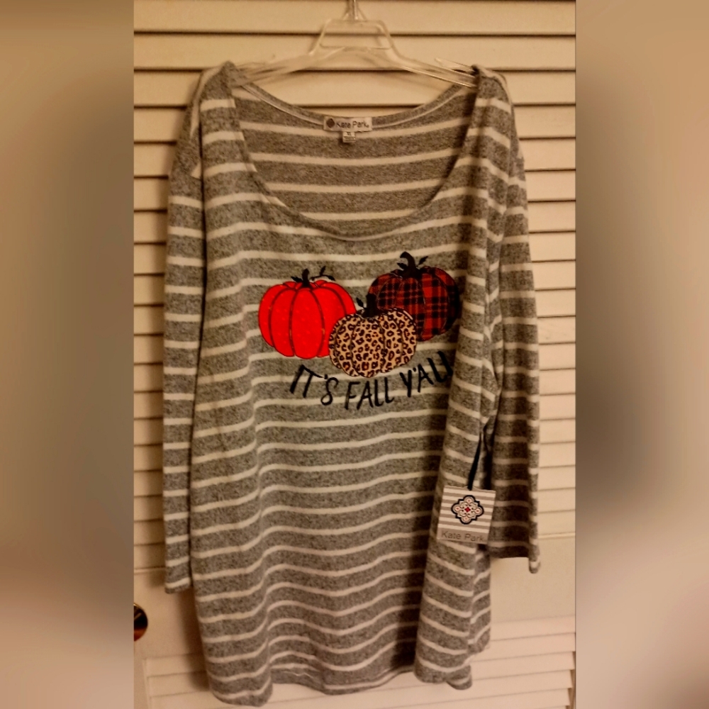 NWT.  Kate Park Woman's Autumn shirt. XL.